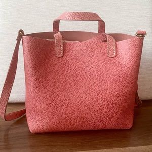 Portland Leather, small coral pink handbag